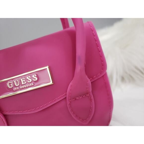 NEW MINI micro y2k Guess hot pink gold Crossbody purse bag - Picture 2 of 6